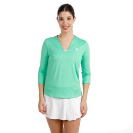Crew 2.0 V-Neck Longsleeve Damen-gr&uuml;n