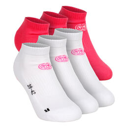 Leana No Show Tech Tennissocken-Weiß,Pink