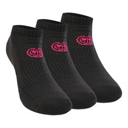 Leana No Show Tech Sportsocken 3er Pack Damen-Schwarz,Pink