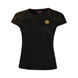 Paris 2024 Junior Capsleeve T-Shirt Mädchen - schwarz, gold