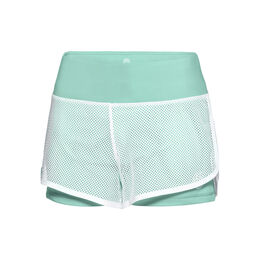 Efia Tech (2in1) Shorts Damen-Mint,Weiß
