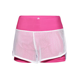 Efia Tech (2in1) Shorts Damen-Pink,Weiß