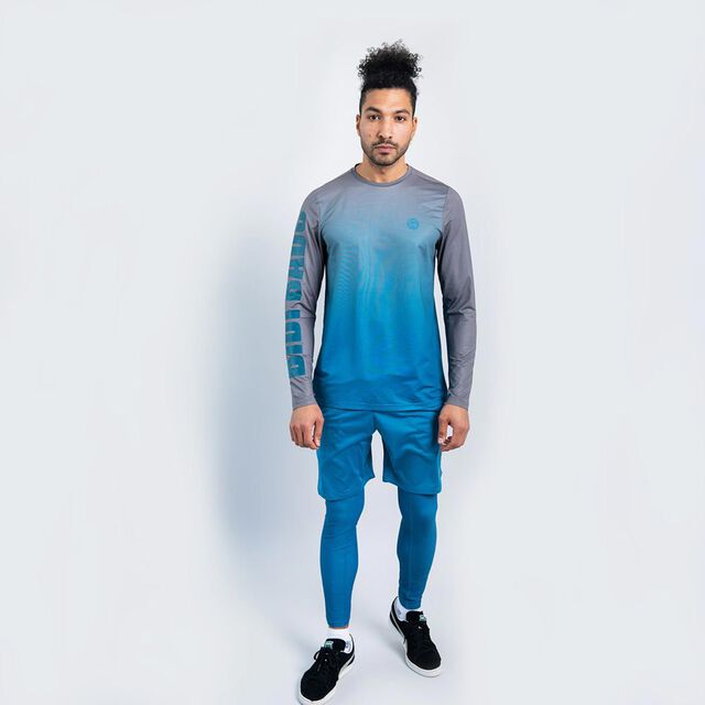 Ventris Move Printed Longsleeve - grey/petrol