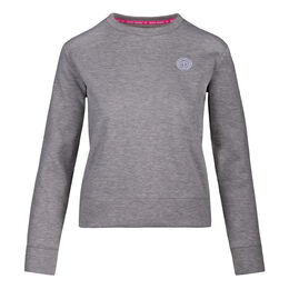 Mirella Basic Crew Sweatshirt Damen-Hellgrau,Weiß