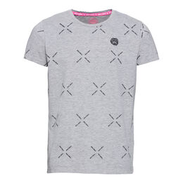 Lifestyle T-Shirt Herren - hellgrau, pink