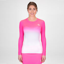 Crew Gradiant Longsleeve Damen-Pink,Weiß